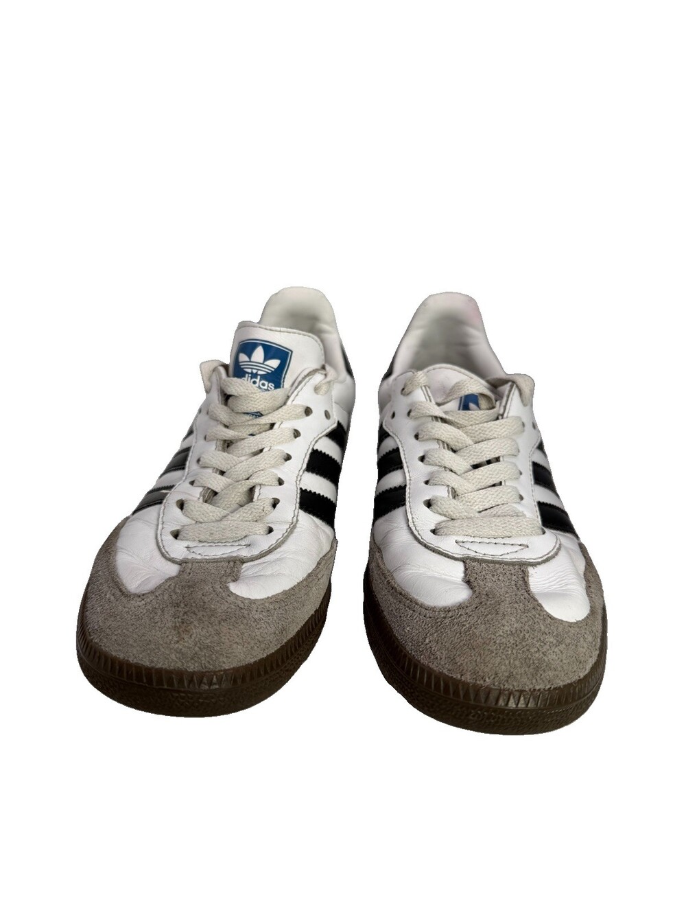 Adidas Unisex Kids Size 6 Samba OG Shoes in Cloud White Black Gum